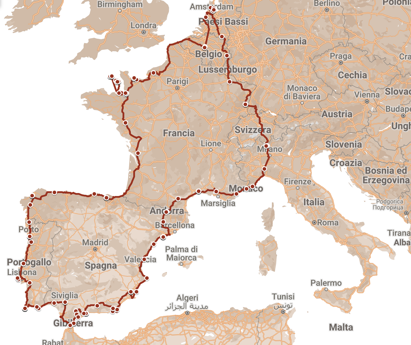 Bagger's Life Ride to Western Europe - Coastal road